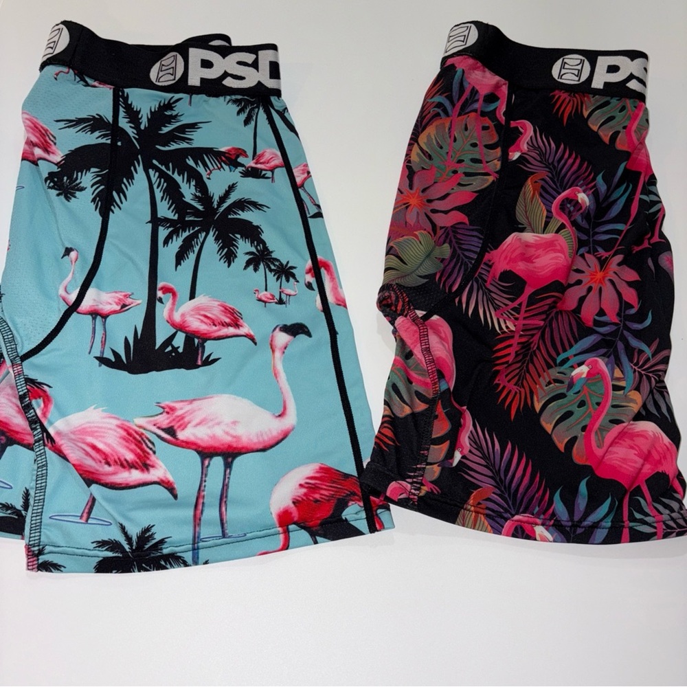 PSD Tropical Flamingo Skirts - Blue and Black size medium - used